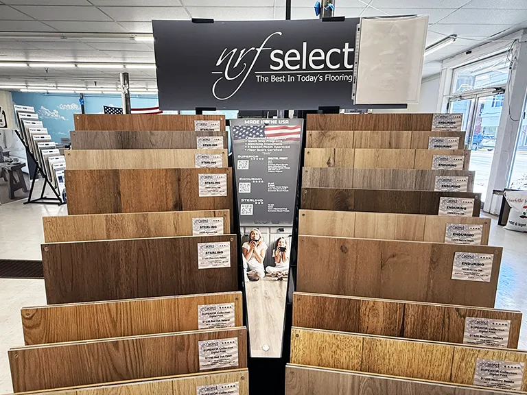 NRF Select Hardwood Flooring Display Rack